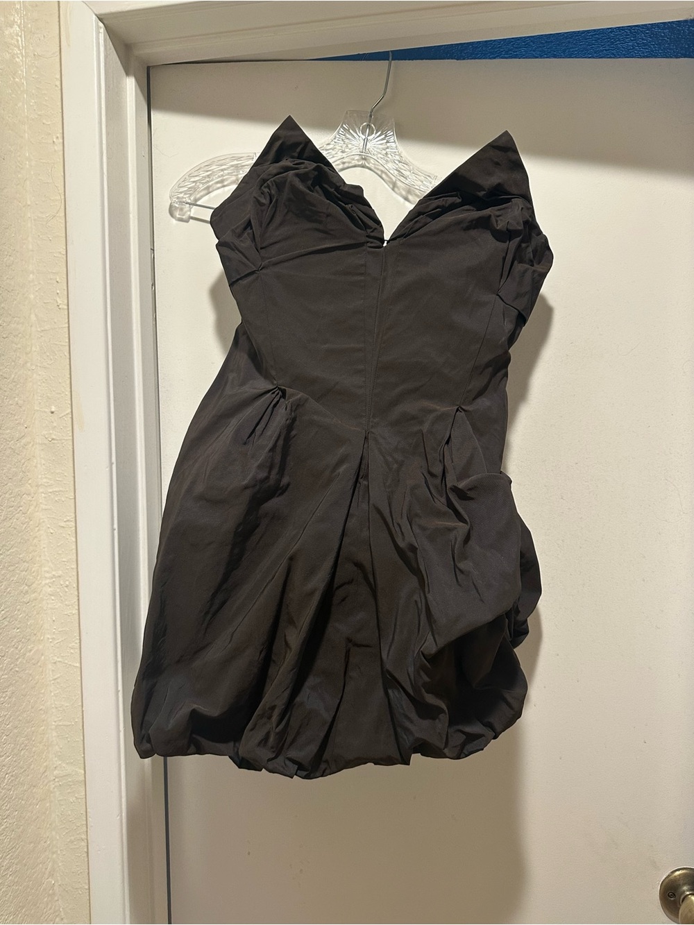 All Saints Charcol Black Strapless Bubble-Hem Corset Top Mini Dress Size 10